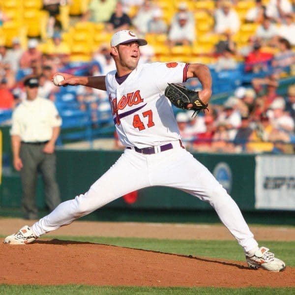 David Kopp pitching for Clemson in #47